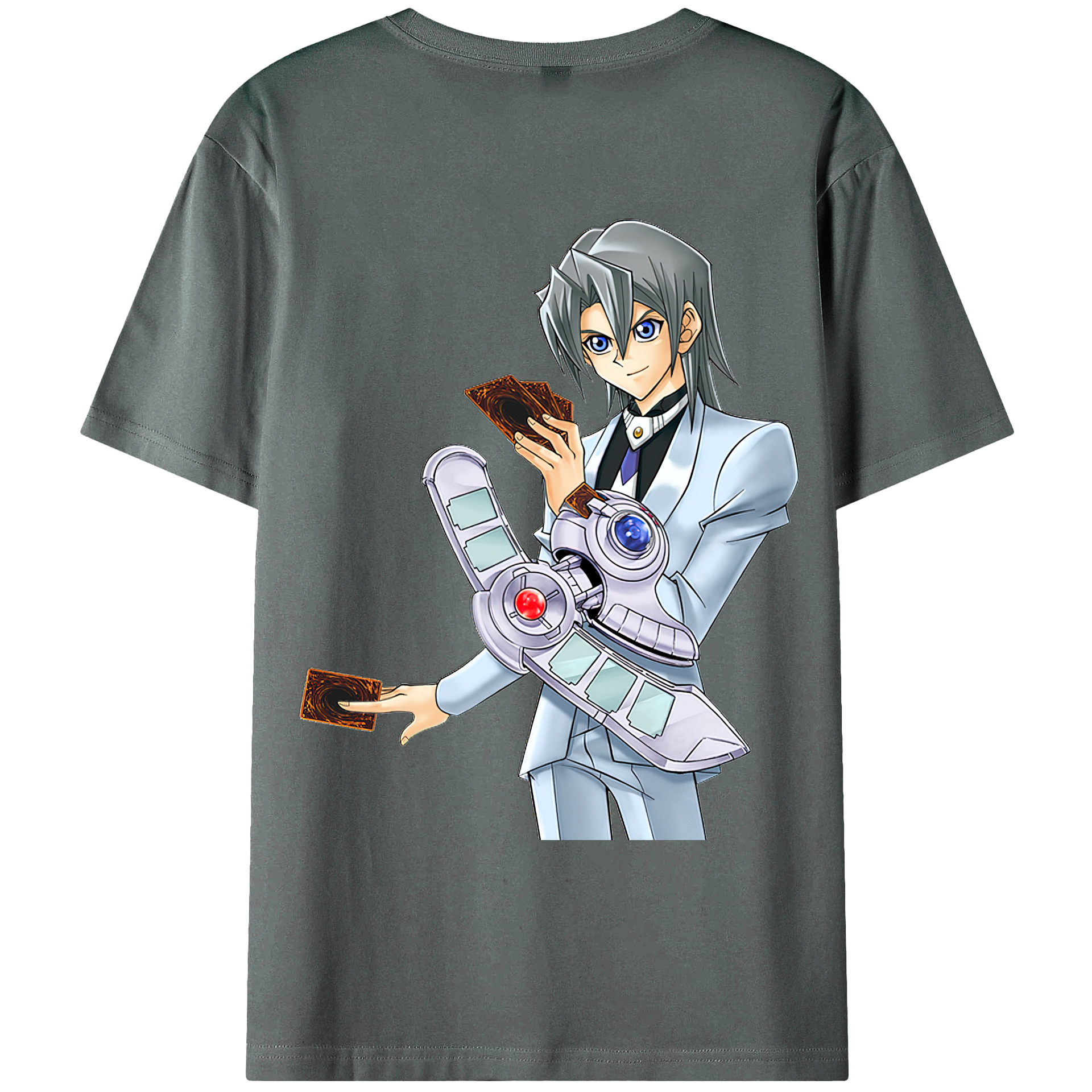 （画像用） 遊☆戯☆王 Yu-Gi-Oh! 綿100％ メンズ半袖Tシャツ（バックプリント） 通気性